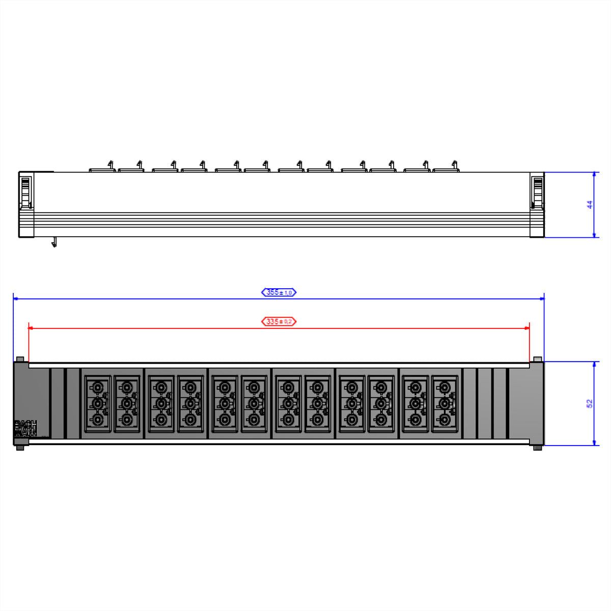 Bachmann Consolidation Point Steckdoseneinheit – 12×Wieland GST18, Einbau