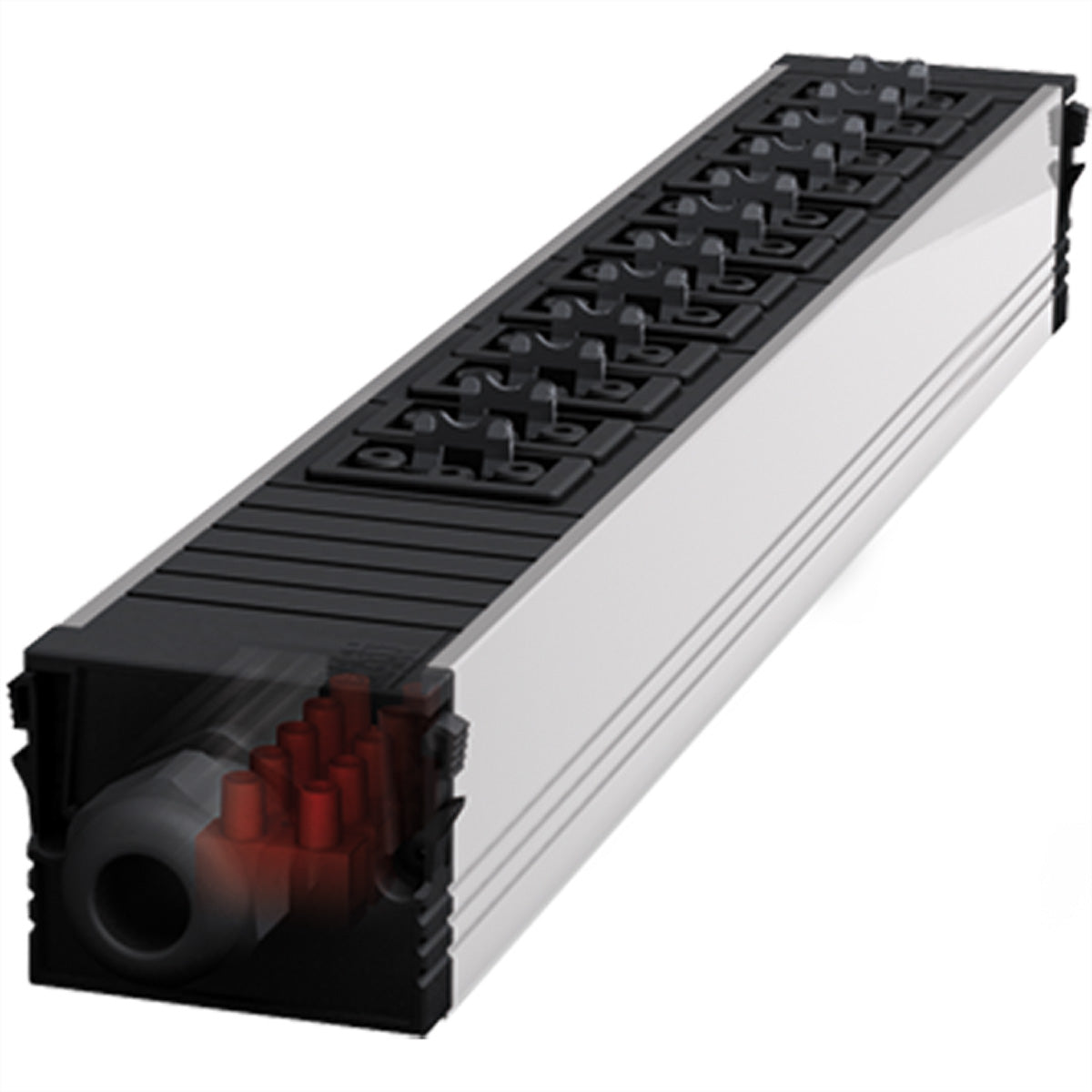 Bachmann Steckdosenleiste, 12×Wieland GST18, Eingang Wiederanschlussklemme 5-polig – schwarz