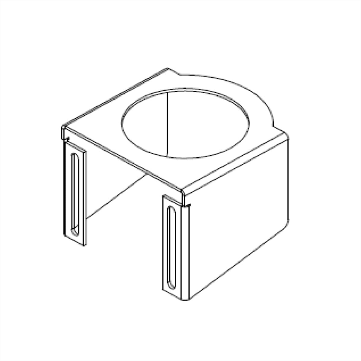Bachmann PIX-Halterung – Einbauhalterung für 1×PIX, 78×77×62 mm, Schwarz
