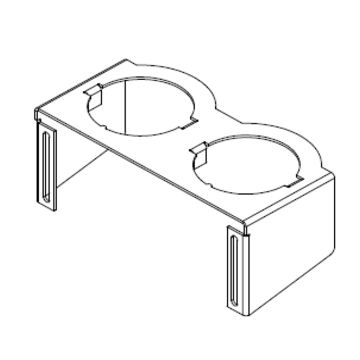 Bachmann PIX Halter 2-fach – Einbau-Anschlussfeld PIX, schwarz
