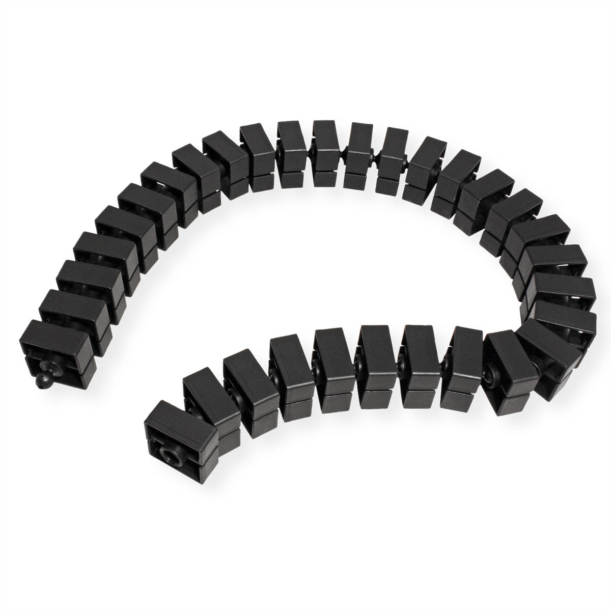 Bachmann Quadro Kabelschlange – 1 m – Schwarz, verlängerbar, für höhenverstellbare Tische ab 75 cm, 1 Stk.
