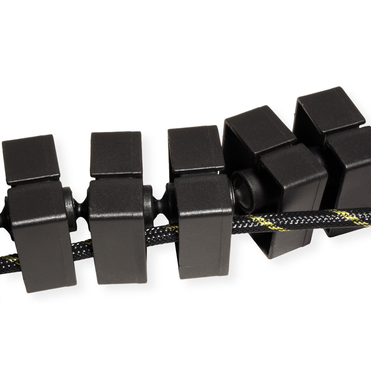 Bachmann Quadro Kabelschlange – 1 m – Schwarz, verlängerbar, für höhenverstellbare Tische ab 75 cm, 1 Stk.