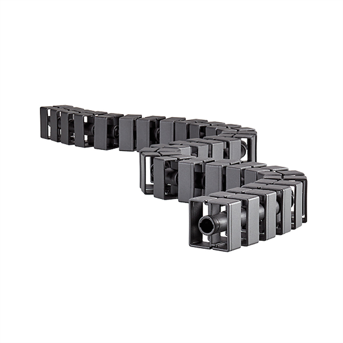 Bachmann Quadro Kabelschlange – 1 m – Schwarz, verlängerbar, für höhenverstellbare Tische ab 75 cm, 1 Stk.