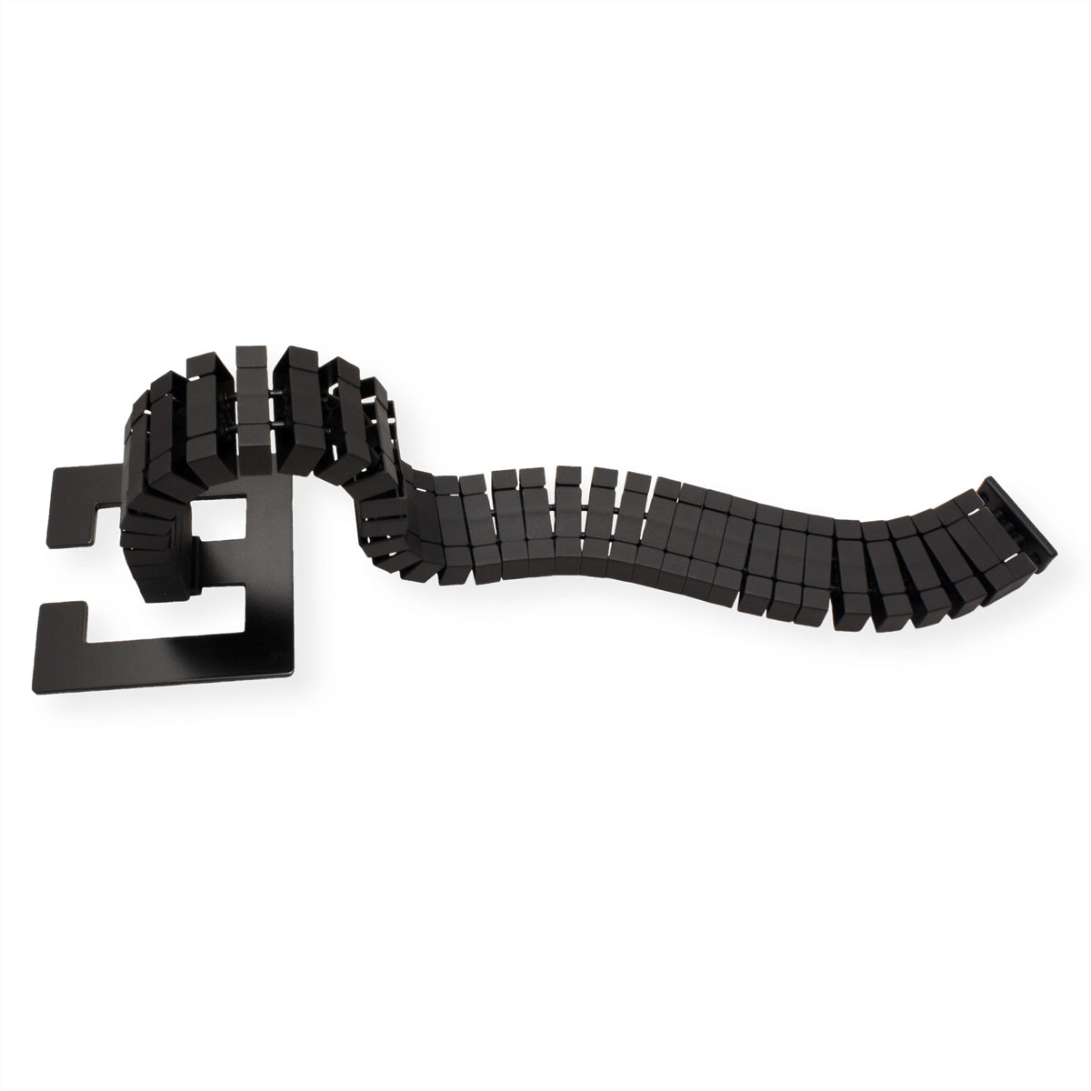 Bachmann Flex II Kabelschlange – 0,75 m – Metall/Kunststoff – Schwarz, Montageset
