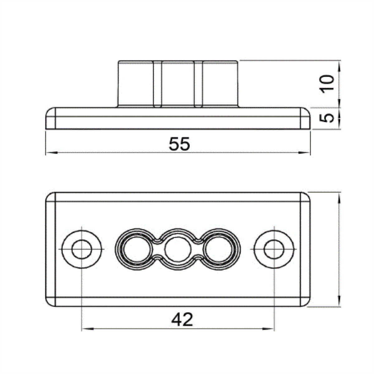 Bachmann Easy-Desk-2B Kabelhalter, für Möbel – für Kabelschlange Cube/Pro/Classic/Flex/Flex II – schwarz