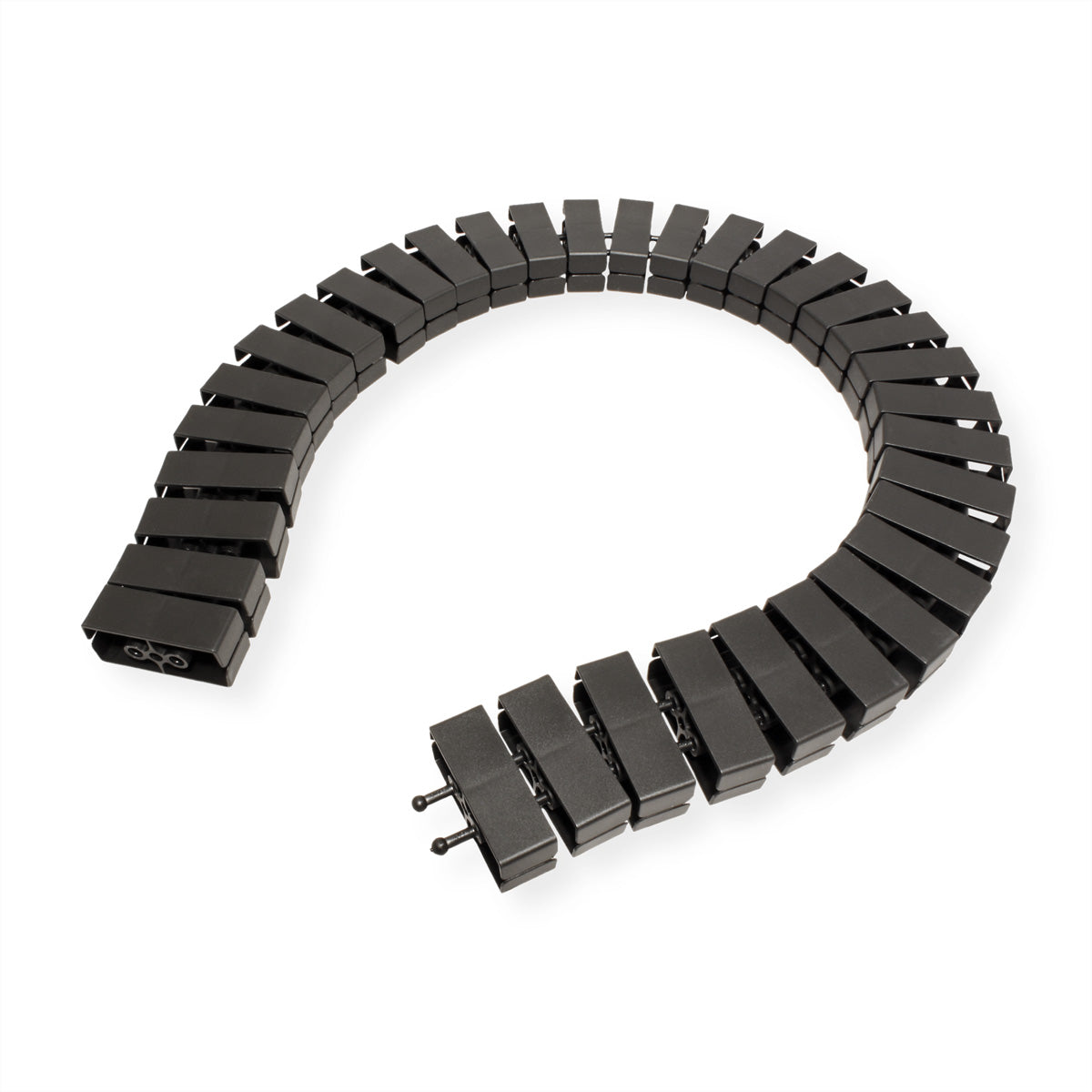 Bachmann Cube Kabelschlange – 1 m – PP – Schwarz, horizontal/vertikal