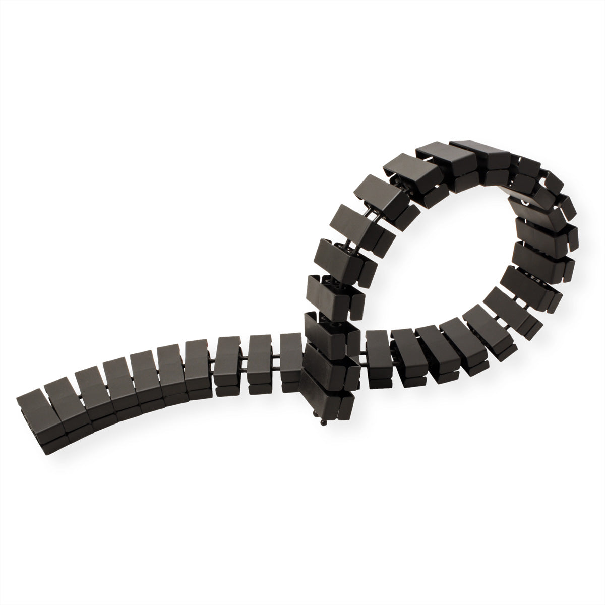 Bachmann Cube Kabelschlange – 1 m – PP – Schwarz, horizontal/vertikal