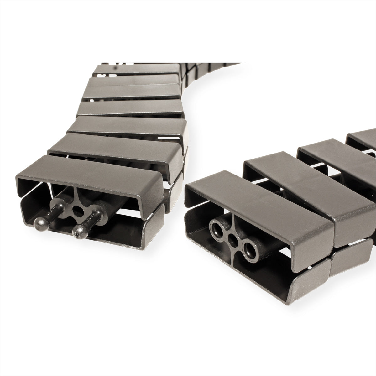 Bachmann Cube Kabelschlange – 1 m – PP – Schwarz, horizontal/vertikal