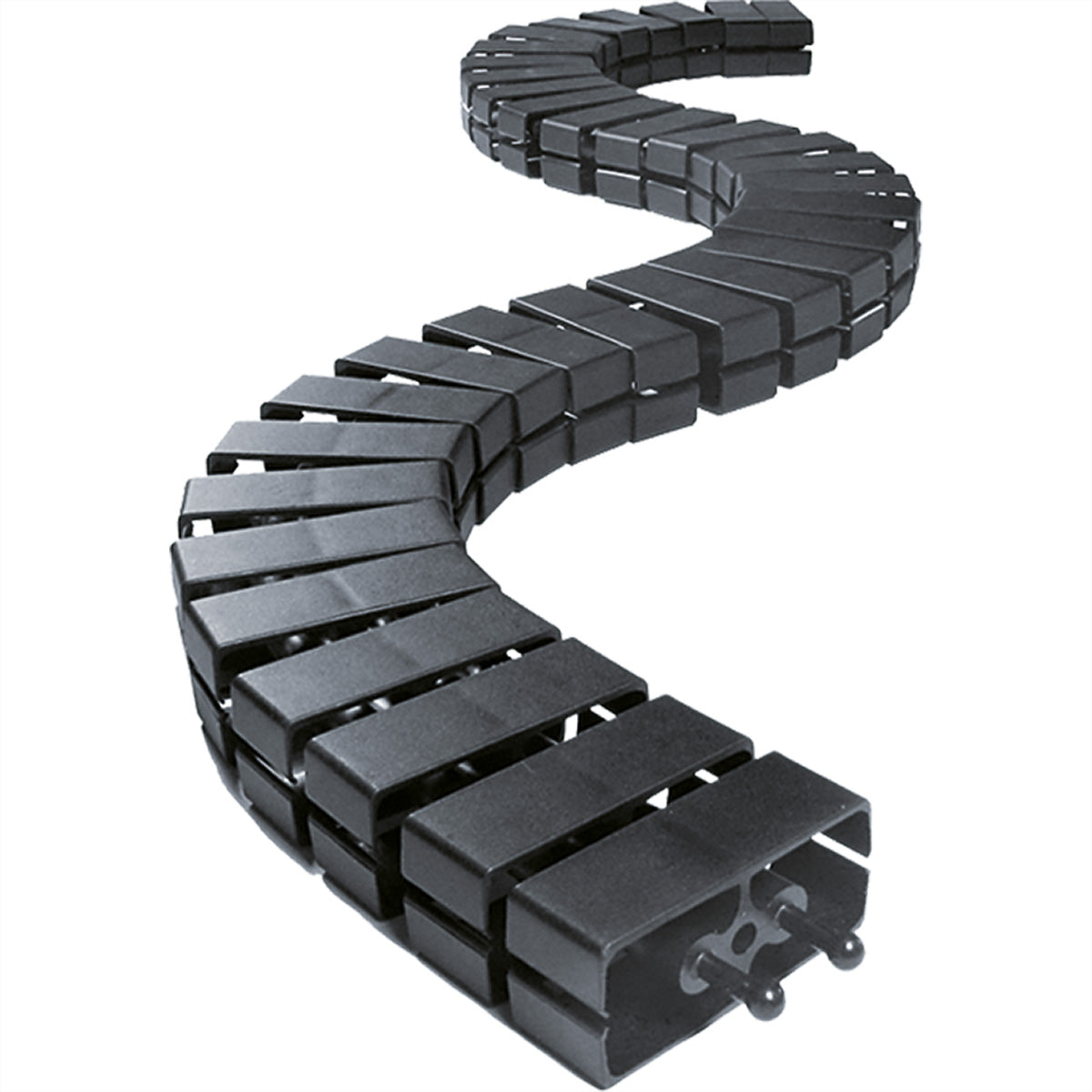 Bachmann Cube Kabelschlange – 1 m – PP – Schwarz, horizontal/vertikal