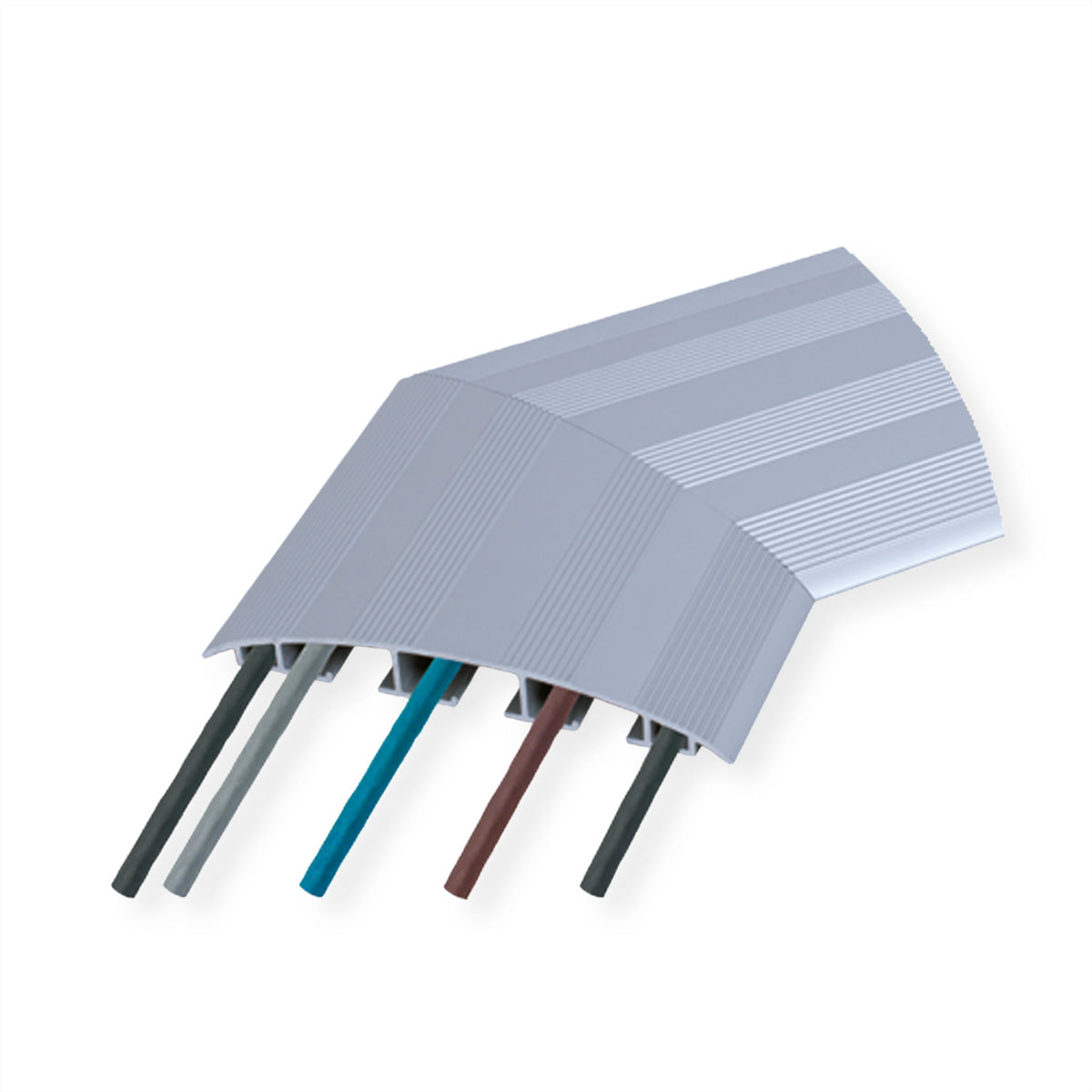 Bachmann Kabelkanal-Winkel 45° – 350 × 420 × 25 mm – Aluminium – Grau