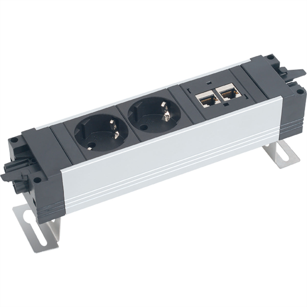 Bachmann Haltewinkel aus Edelstahl, Langloch, 2×
