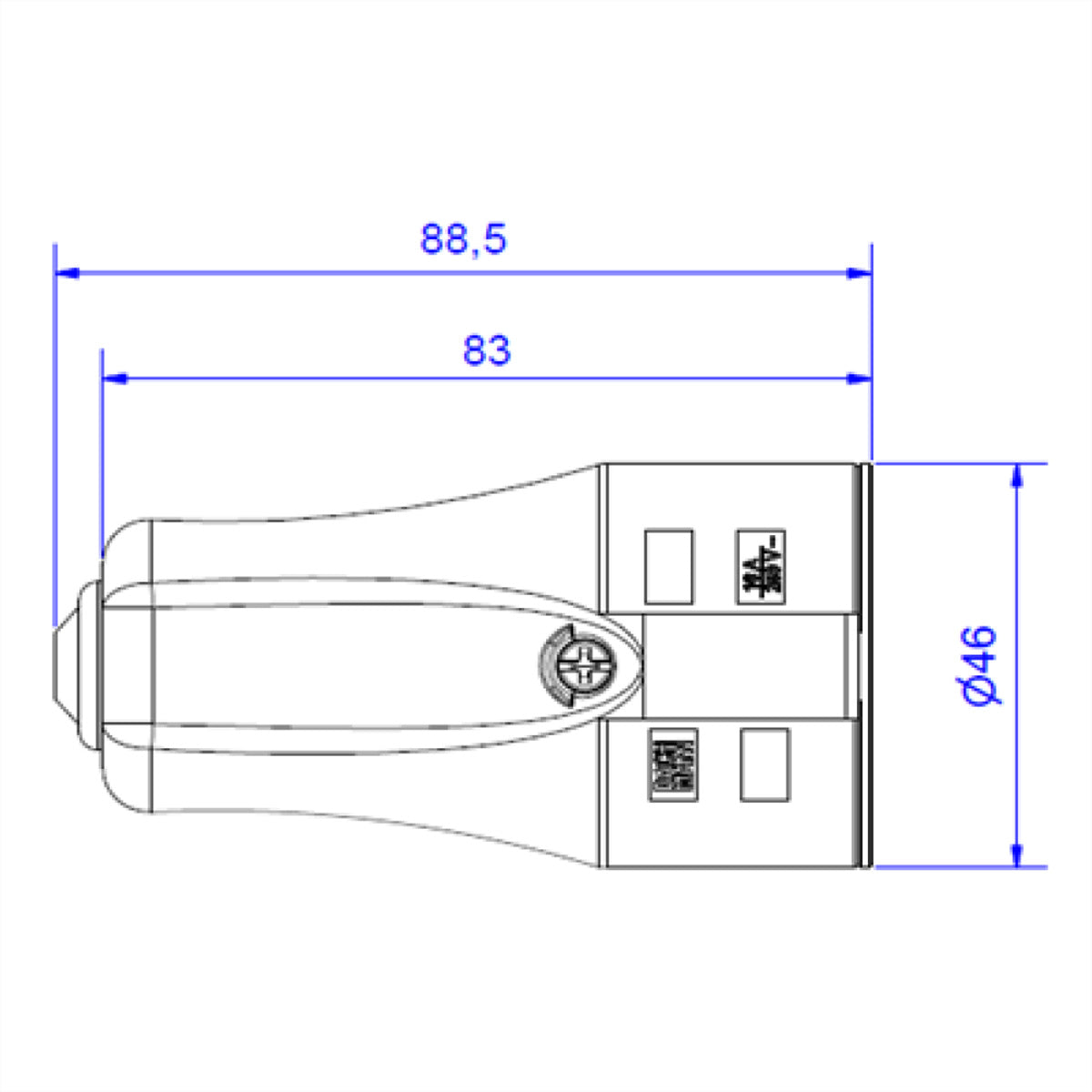 Bachmann Montagekupplung CEE 7/3 (Typ F), 2-polig mit Schutzkontakt – 16 A/250 V, Weiss