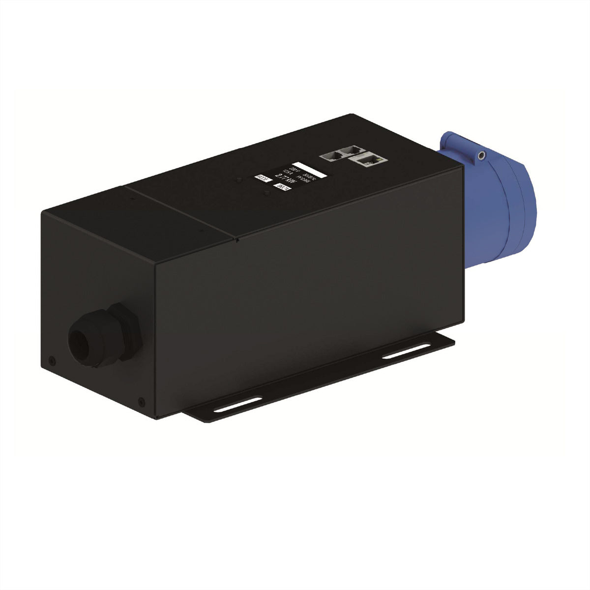Bachmann BlueNet – IT-Steckdosenleiste, 1× CEE 32A (blau), mit Messung, 3 m