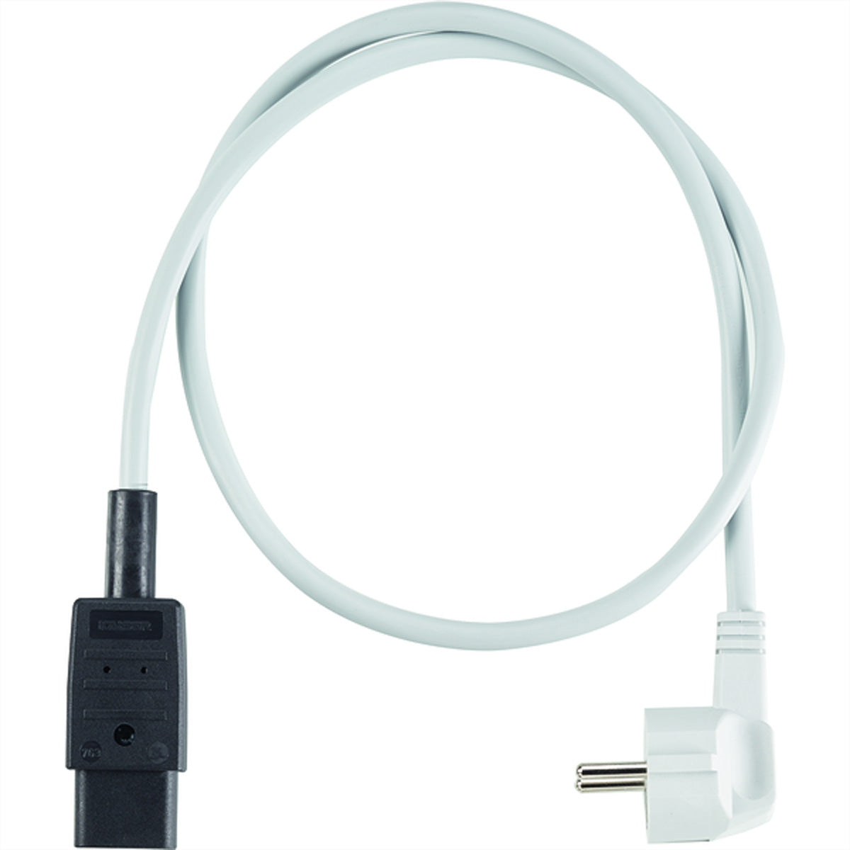 Bachmann Netzkabel – Schuko (Typ E/F) – IEC C19, 0,5 m, 250 V/16 A, Grau