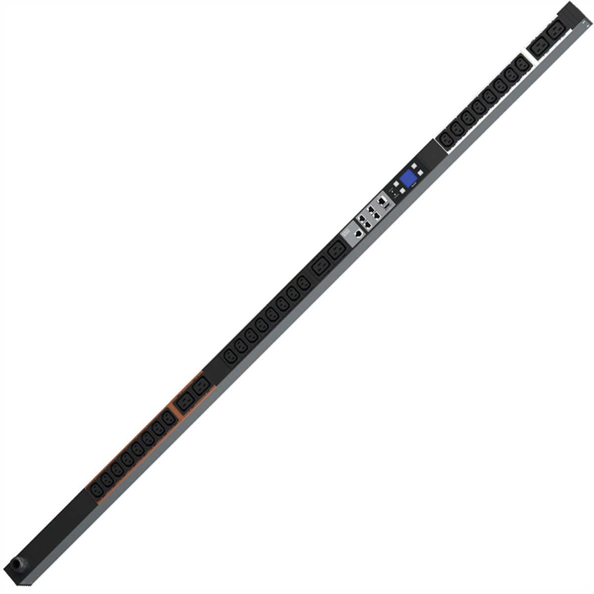 Bachmann Rack-PDU Metered, 3-phasig 11,1 kW, (24×C13 + 6×C19 + 6×T13), Eingang CEE 16-5, 3 m