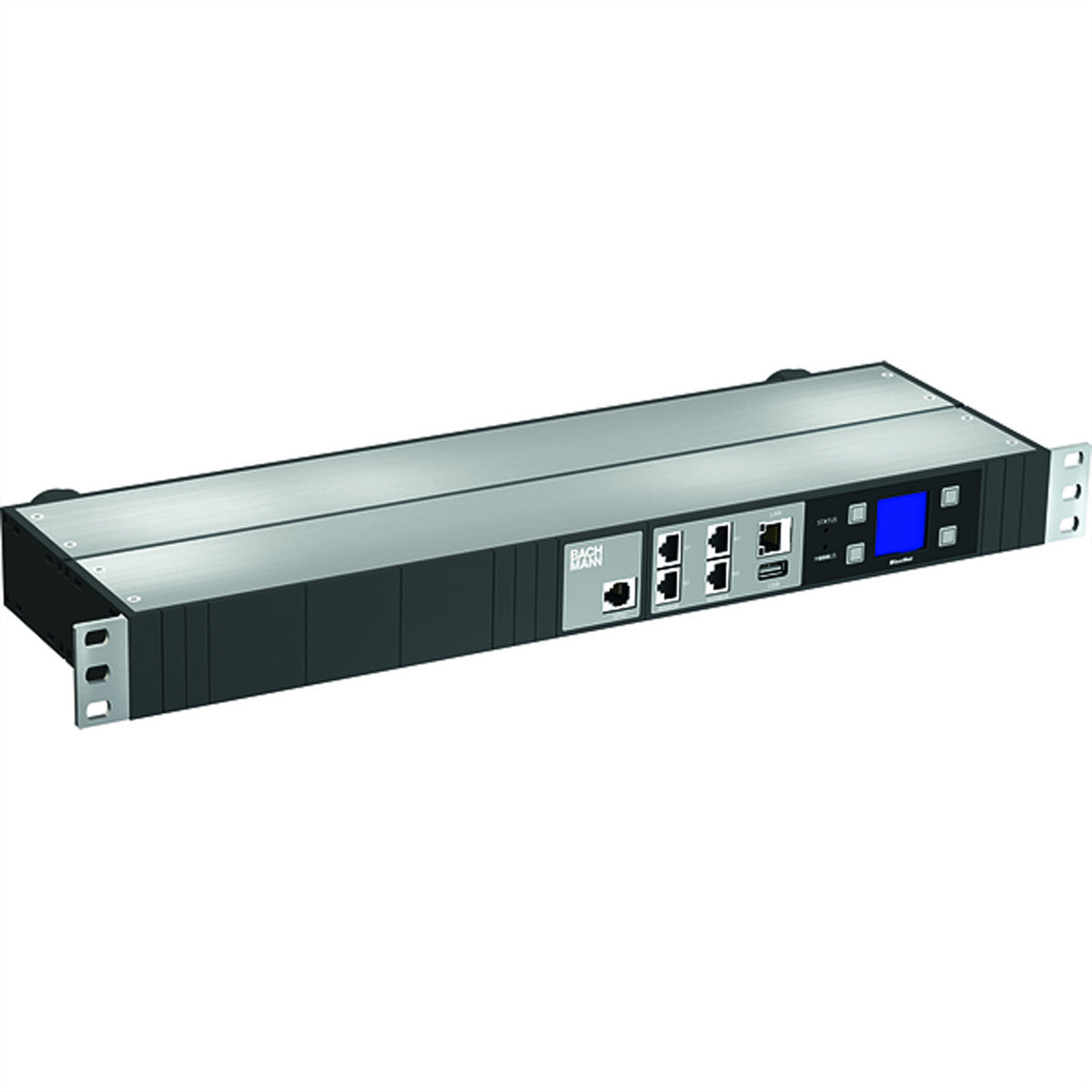 Bachmann BN3000-XXL Slave – Steckdosenleiste, Stecker CEE 16A (rot), 2× 3 m, Messung pro Phase, Differenzmessung
