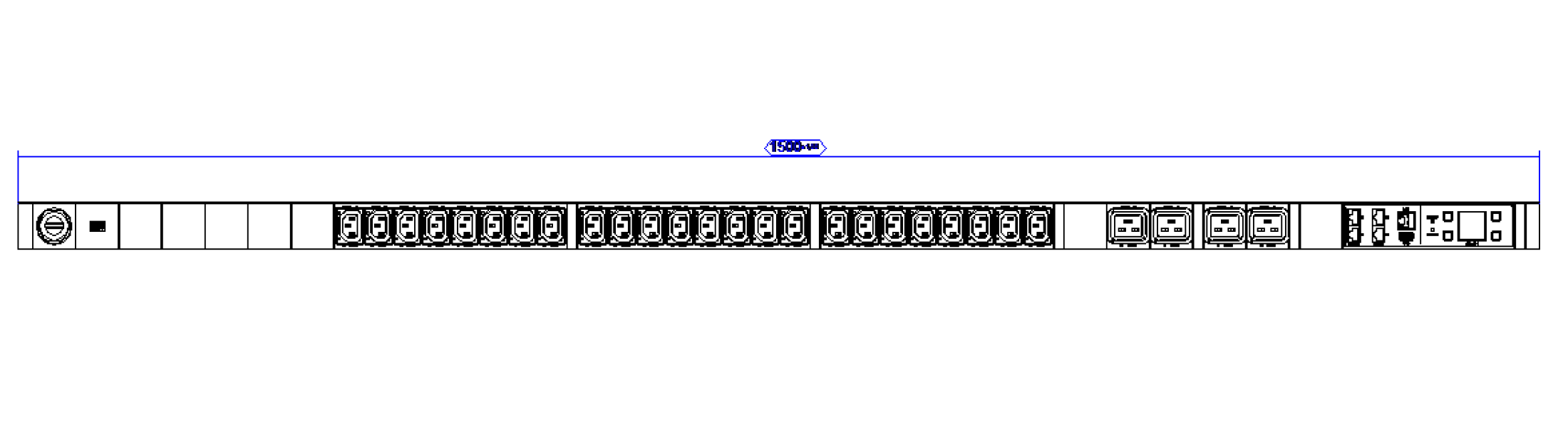 Bachmann BN3500 – Rack-PDU pro Ausgang gemessen, 24× IEC C13 + 4× IEC C19, 16 A, CEE 16A, 3,0 m