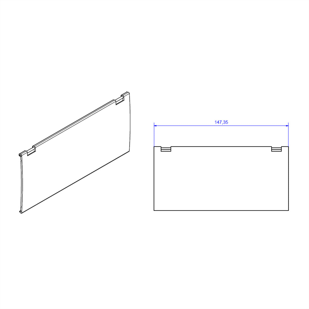 Bachmann KAPSA X-Small Deckel – Einbau-Deckel, Aluminium, Weiss, 230×320×120 mm