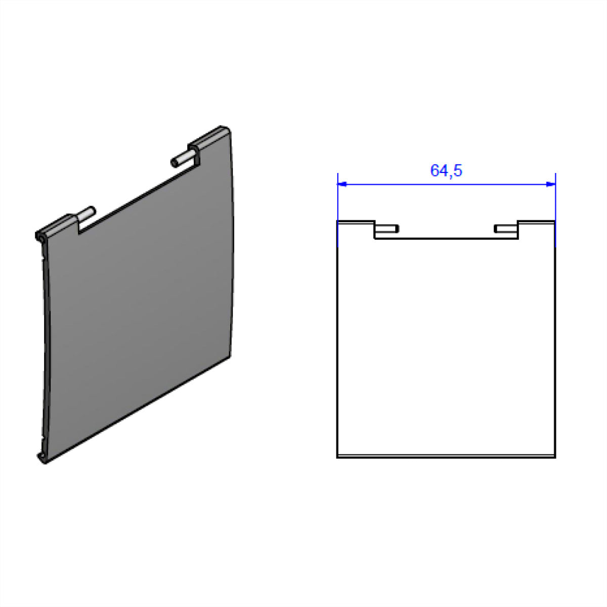 Bachmann KAPSA Steckdoseneinheit – Einbau, 170×260×30 mm, Aluminium, silberfarben