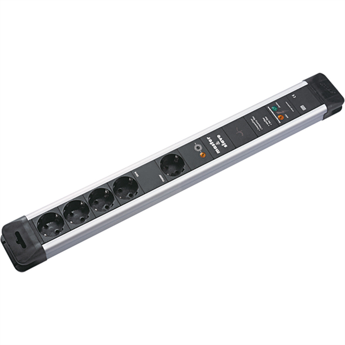 Bachmann CONNECTUS Steckdosenleiste, 5×CEE7/3, 2 m, Eingang CEE7/7 – schwarz
