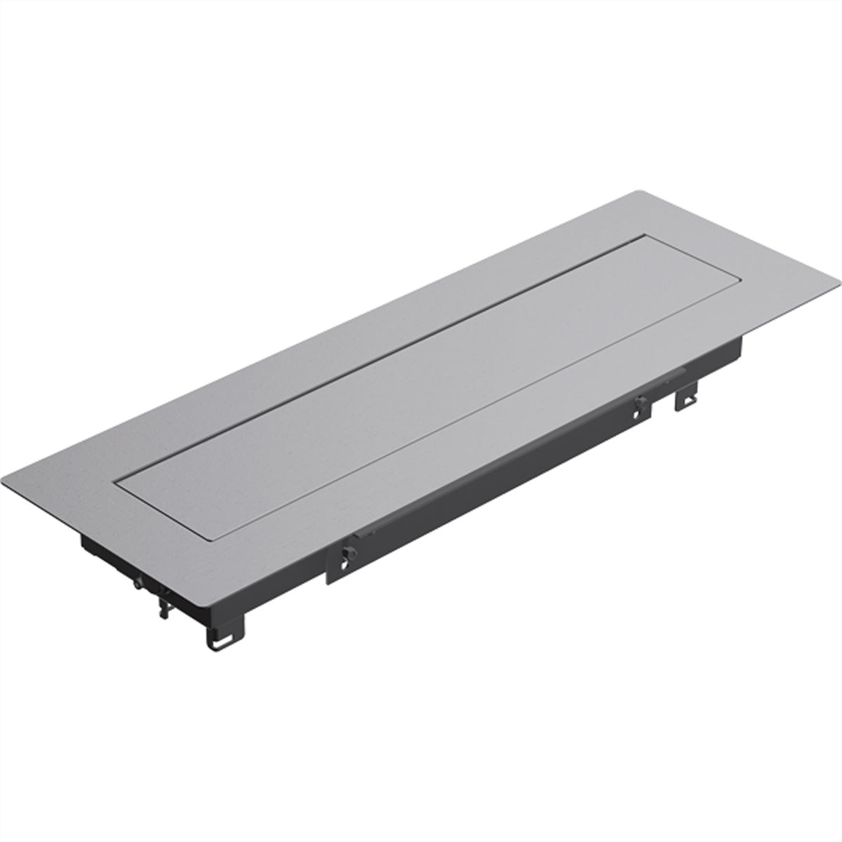 Bachmann TOP FRAME Steckdoseneinheit – 8-fach, Auftisch, RAL 9006/Schwarz, Aluminium, 192×583×98,3 mm