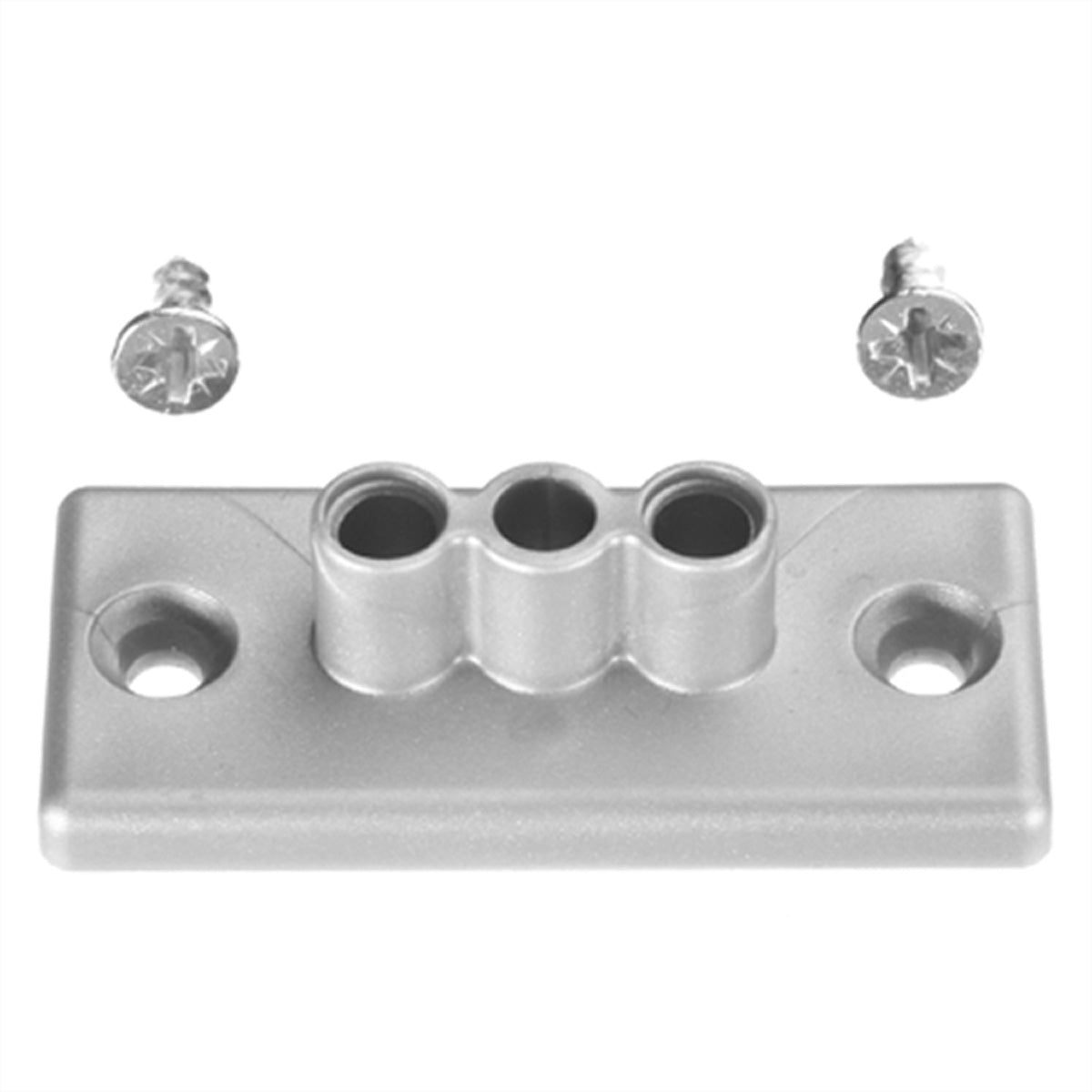 Bachmann Einbausteckdosenleiste, Einbau, verbessertes Kabelmanagement, Schrauben enthalten, 60×30×20 mm – silber