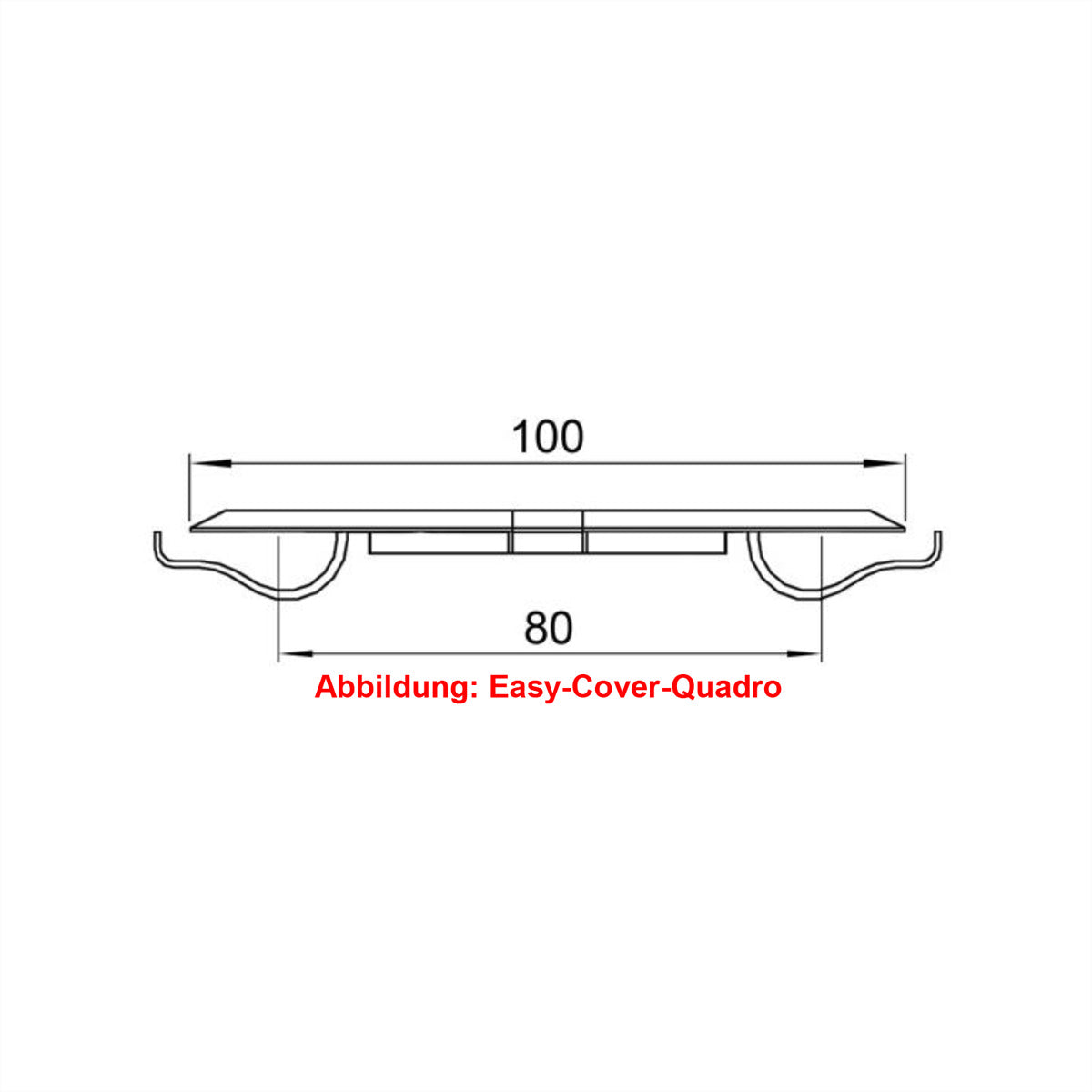 Bachmann Kabelabdeckung, 120×110×30 mm, Einbau, Material PP – schwarz