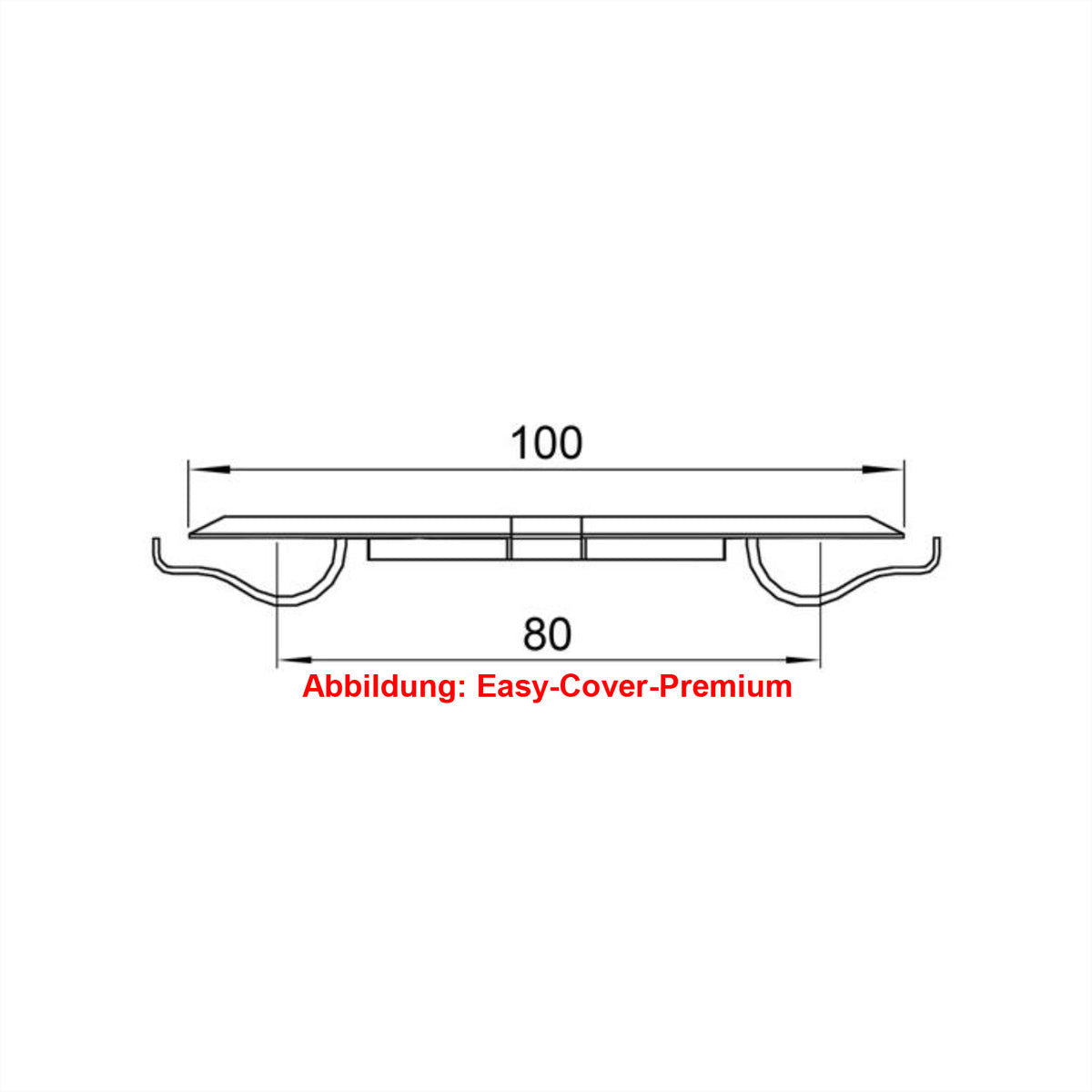 Bachmann Easy-Cover-Premium Abdeckung – 120×100×10 mm – Kunststoff – Schwarz, für Kabelschlange Premium