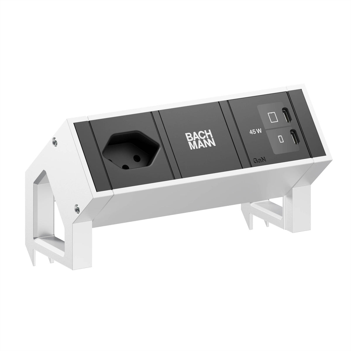 Bachmann DESK2 Steckdoseneinheit – 1×T13, 2×USB‑C 45 W, Tisch, 0,2 m