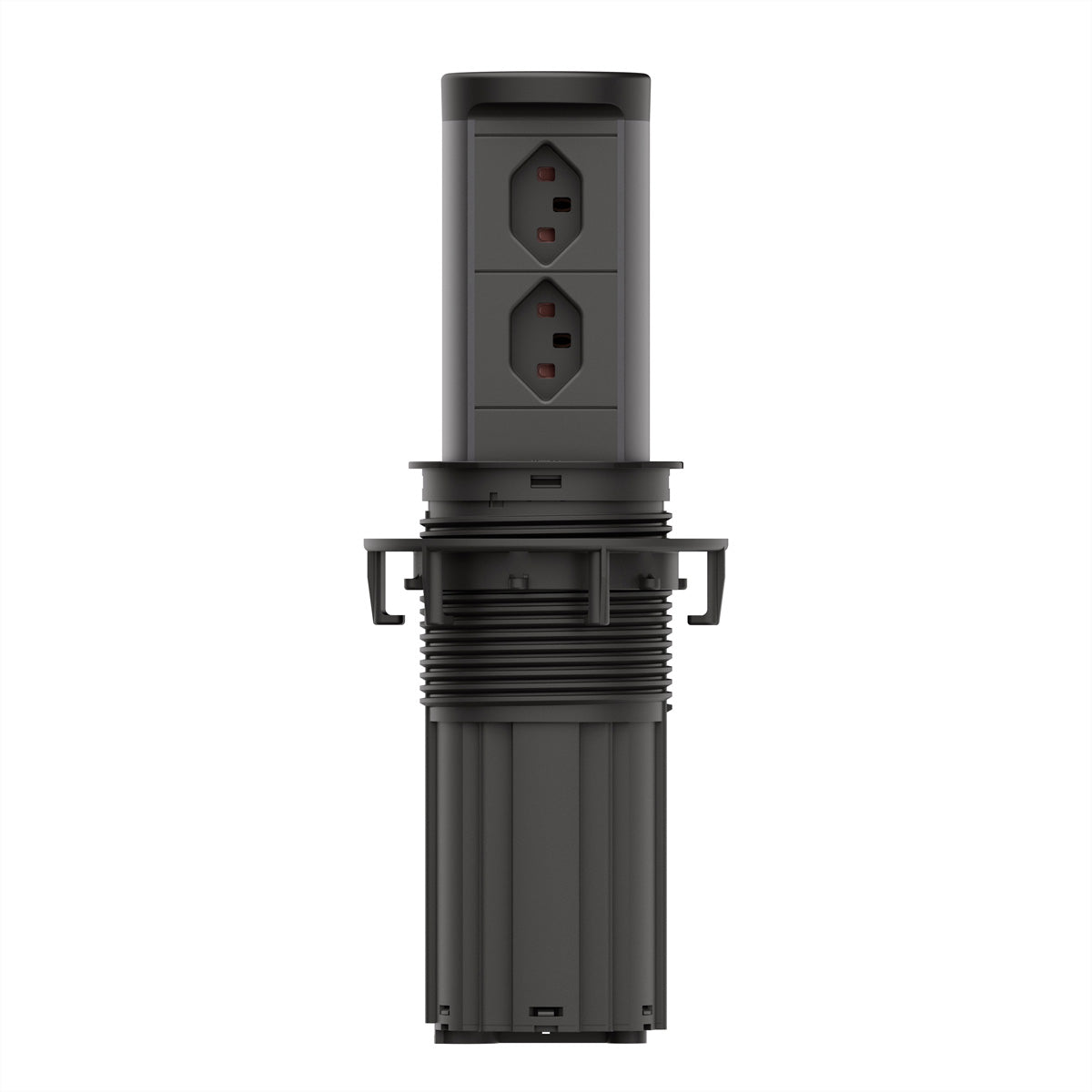 Bachmann ELEVATOR2 – Einbau-Steckdosenleiste, herausfahrbar, 2× T13, 2,0 m, Stecker T12 (Typ J), IP44