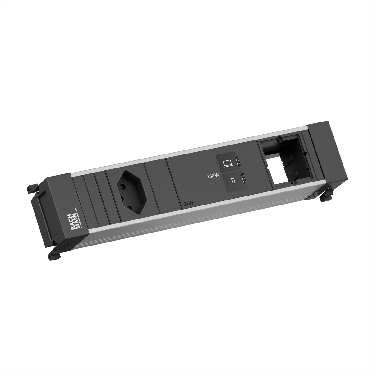 Bachmann Steckdoseneinheit – 1×T13, 2×USB-C, Einbau, 0,2 m Kabel