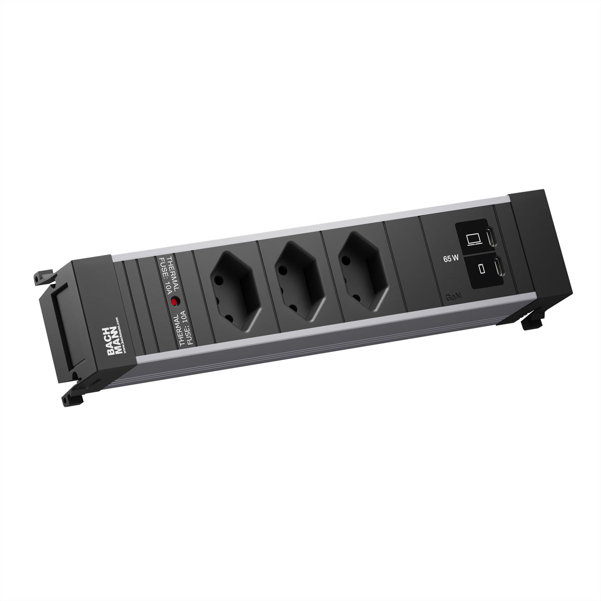Bachmann POWER FRAME M Steckdoseneinheit – 3×T13, 2×USB‑C, Einbau, IP20