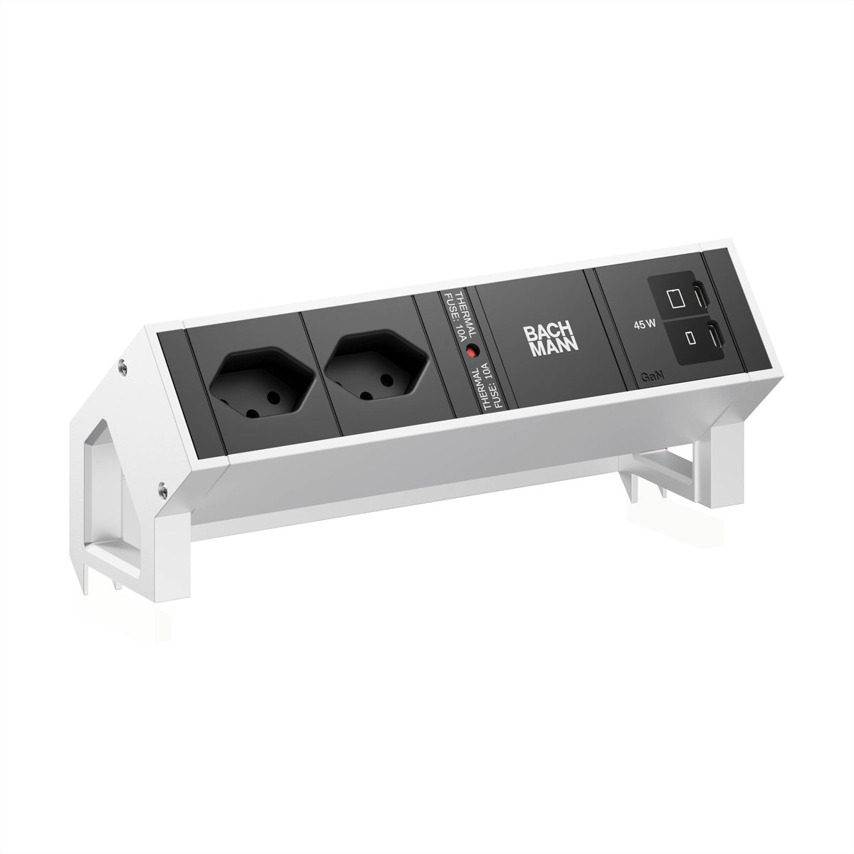 Bachmann DESK2 Steckdoseneinheit – 2×T13, 2×USB‑C 45 W, Tisch