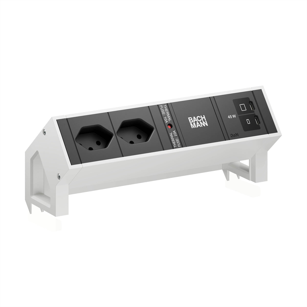 Bachmann DESK2 Steckdoseneinheit – 2×T13, 2×USB‑C 45 W, Tisch