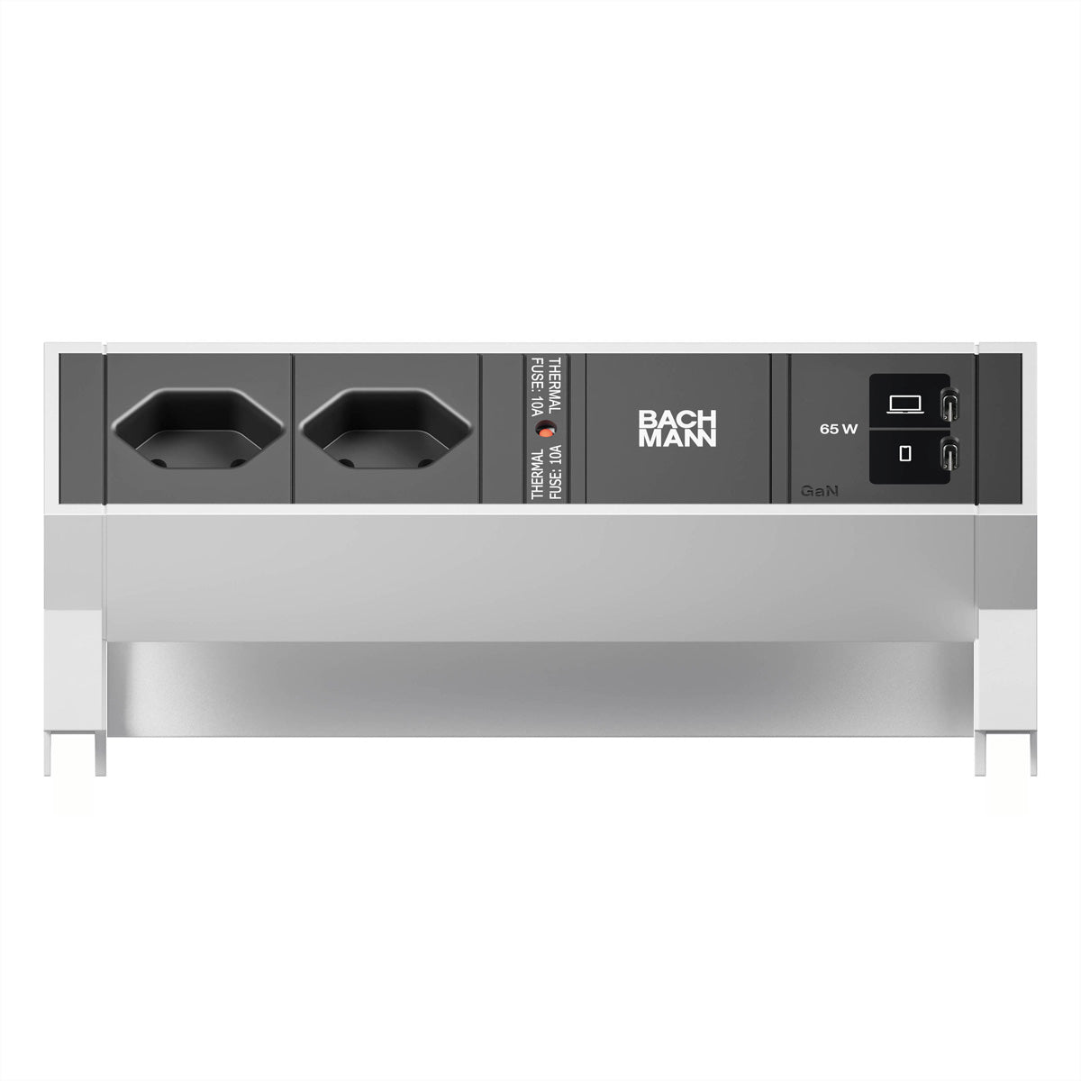 Bachmann DESK2 Steckdosenleiste CH: T13 2× – USB‑C×2, 65 W – 0,2 m