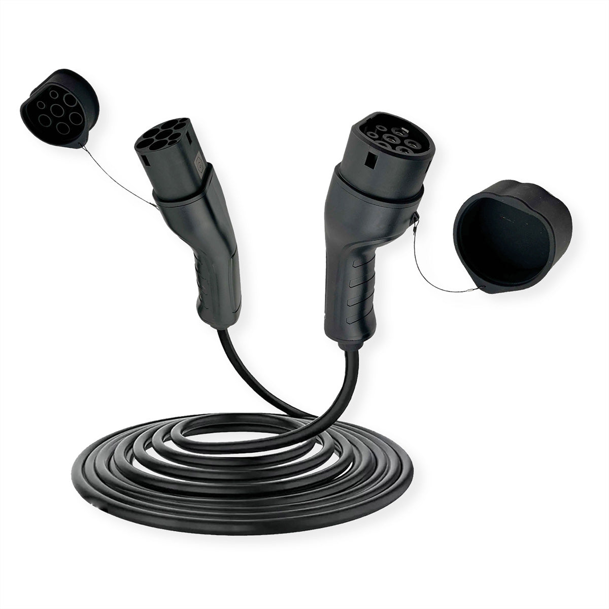 ROLINE Typ 2 Ladekabel – Typ 2–Typ 2, 7,5 m, 250 V/32 A (7,4 kW), IP65 (verbunden), schwarz