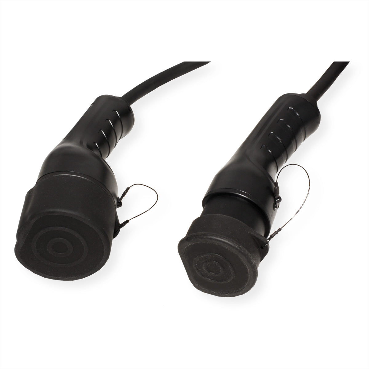 ROLINE Typ 2 Ladekabel Stromkabel – Typ 2–Typ 2, 5 m (Spiralkabel, max. 3 m Nutzlänge), 1-phasig, 32 A