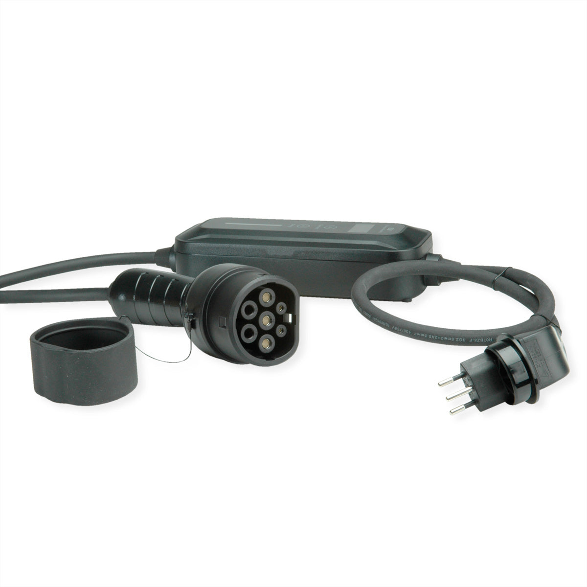 ROLINE Mode-2 Ladekabel 2,3 kW, einphasig – T12 (CH, Typ J), Typ 2, 3 m – für Typ-2-Fahrzeuge