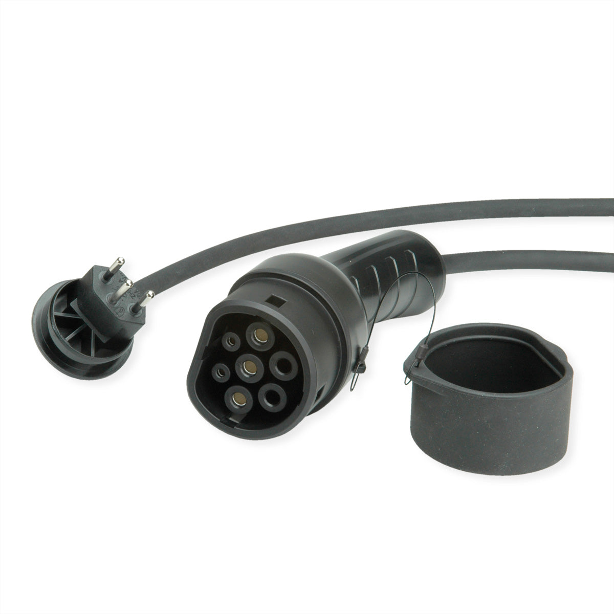 ROLINE Mode-2 Ladekabel 2,3 kW, einphasig – T12 (CH, Typ J), Typ 2, 3 m – für Typ-2-Fahrzeuge