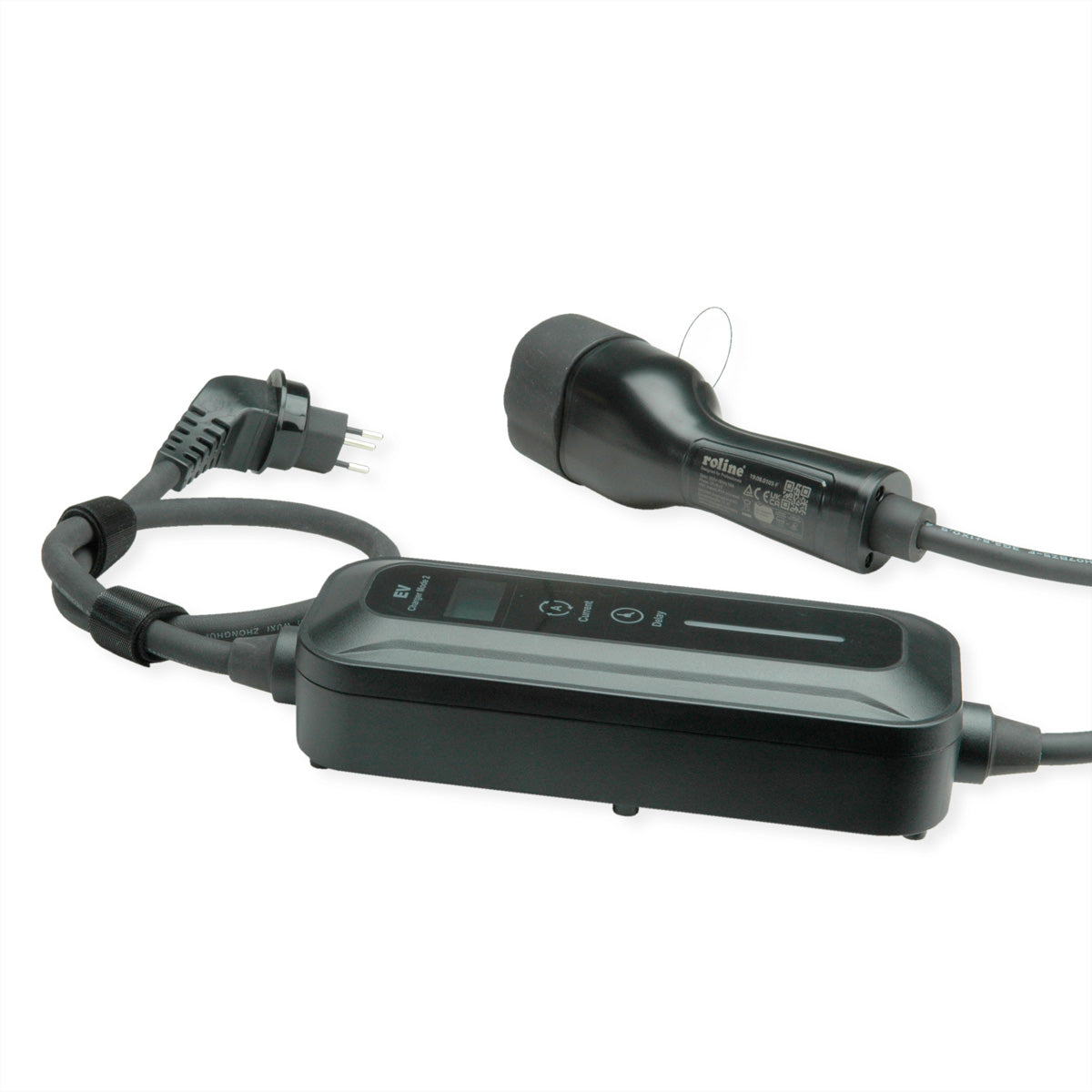 ROLINE Mode-2 Ladekabel 2,3 kW, einphasig – T12 (CH, Typ J), Typ 2, 3 m – für Typ-2-Fahrzeuge