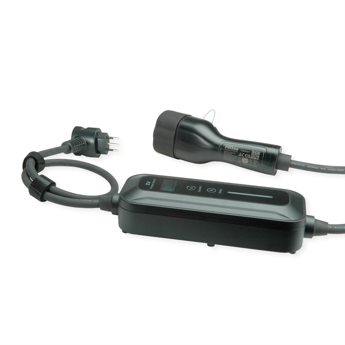 ROLINE E-Auto-Ladekabel 2300 W – Mode 2, einphasig – CEI23-50 (Typ L) & Typ 2, 3 m – für Typ-2-Fahrzeuge