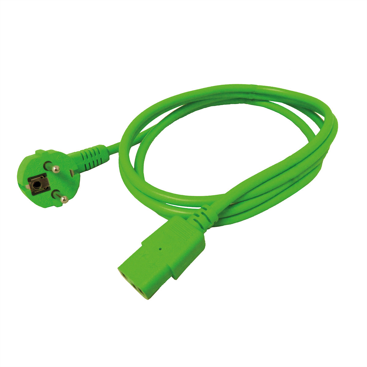 ROLINE Netzkabel – Schuko (CEE 7/7, 90° gewinkelt) – IEC C13, 1,8 m, 250 V/10 A, grün