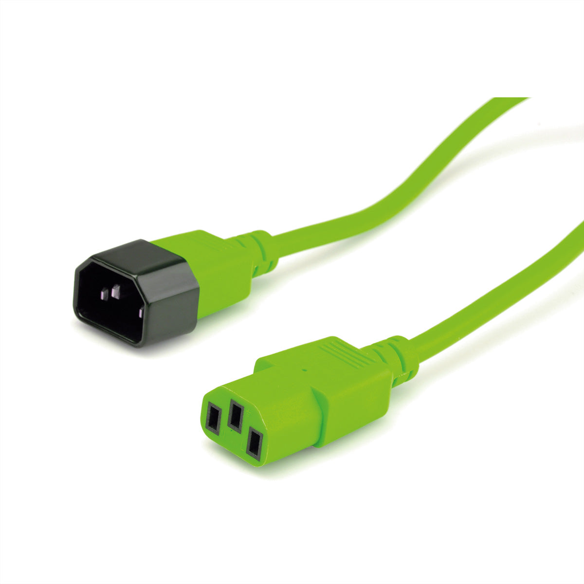 ROLINE Netzkabel – IEC C14 zu IEC C13, 3 m, 250 V/10 A, grün