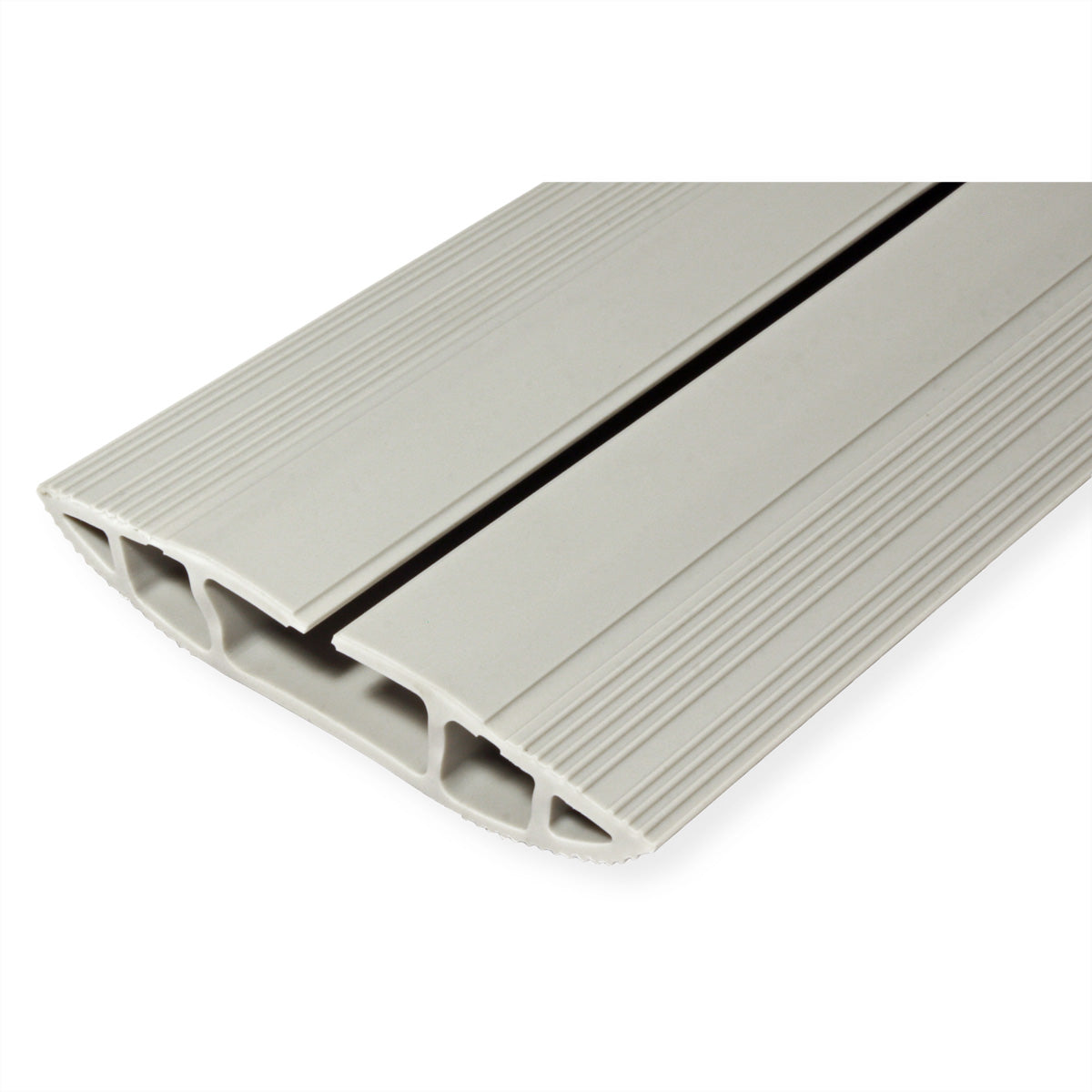 Dataflex Kabelbrücke – 1,5 m – Aussen 83×15 mm – PVC – Grau, 3 Kanäle, 1 Stk.