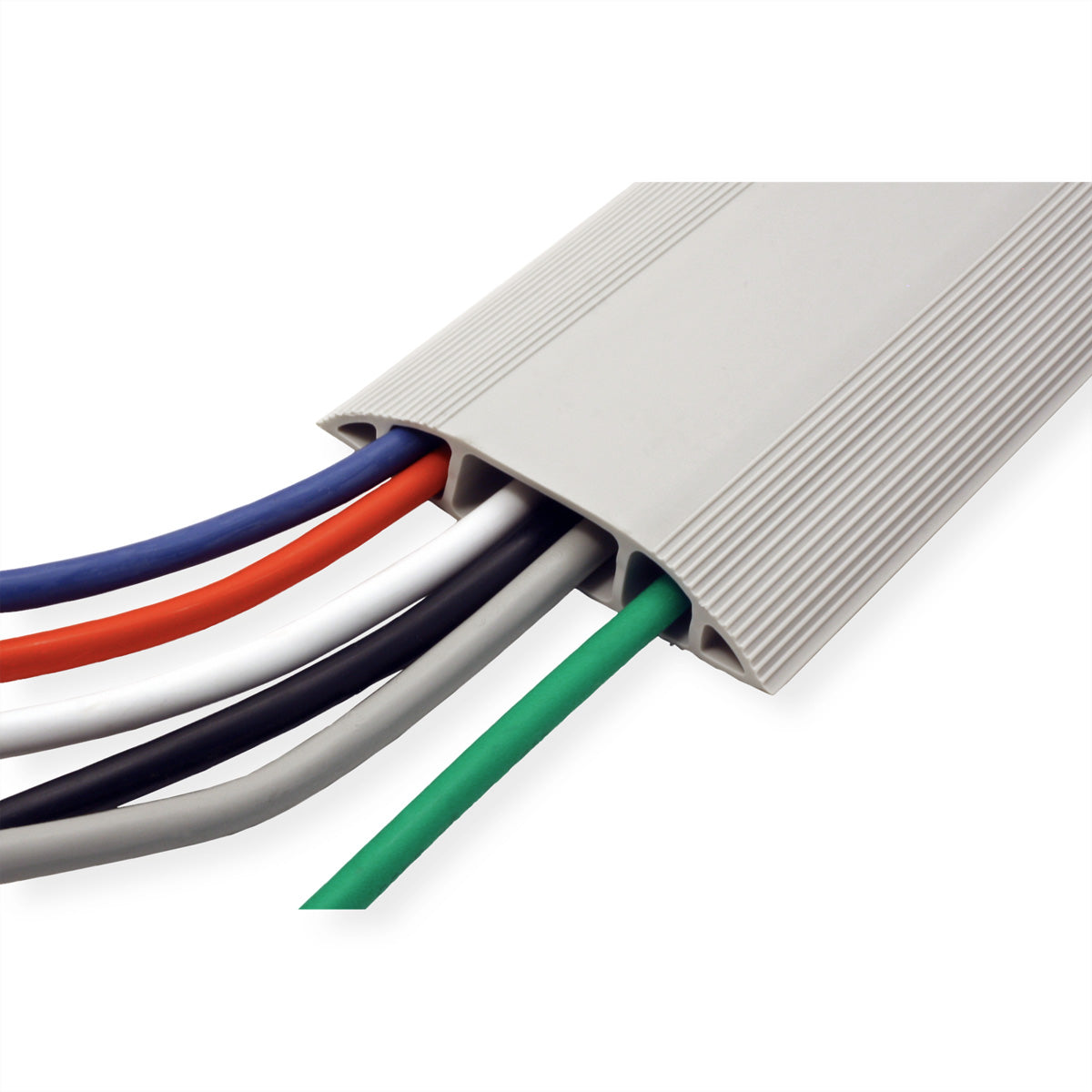 Dataflex Kabelbrücke – 1,5 m – Aussen 83×15 mm – PVC – Grau, 3 Kanäle, 1 Stk.