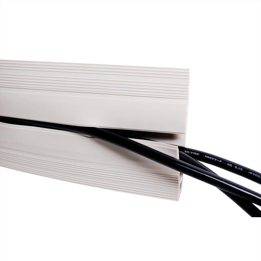 Dataflex Kabelbrücke – 1,5 m – Aussen 83×15 mm – PVC – Grau, 3 Kanäle, 1 Stk.