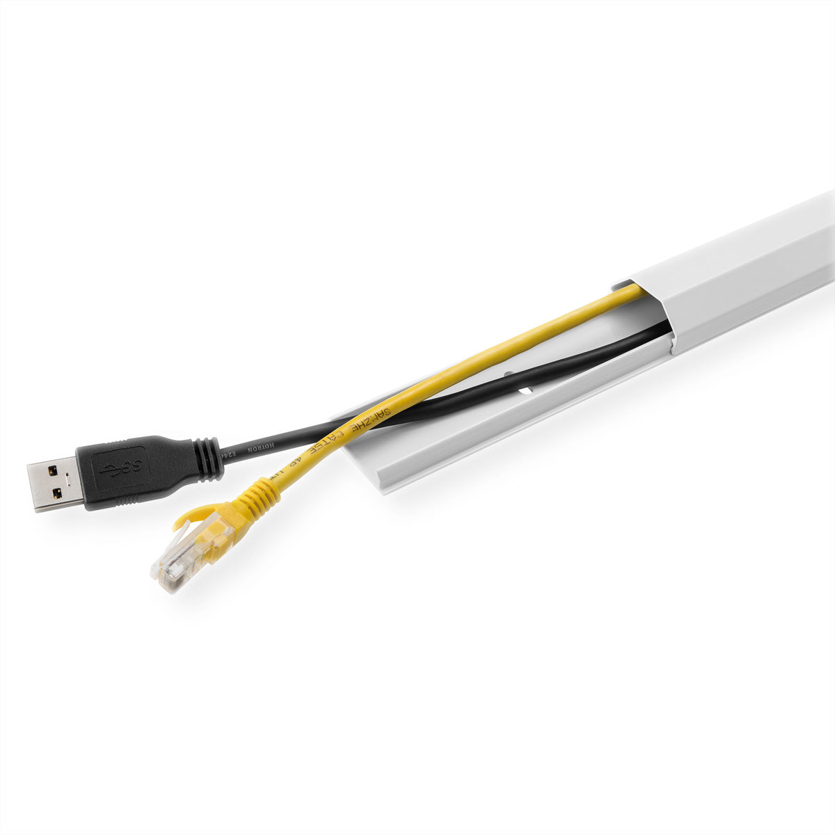 ROLINE Kabelbrücke 1 Kanal – 33×18 mm, L 1100 mm – Aluminium – Weiss