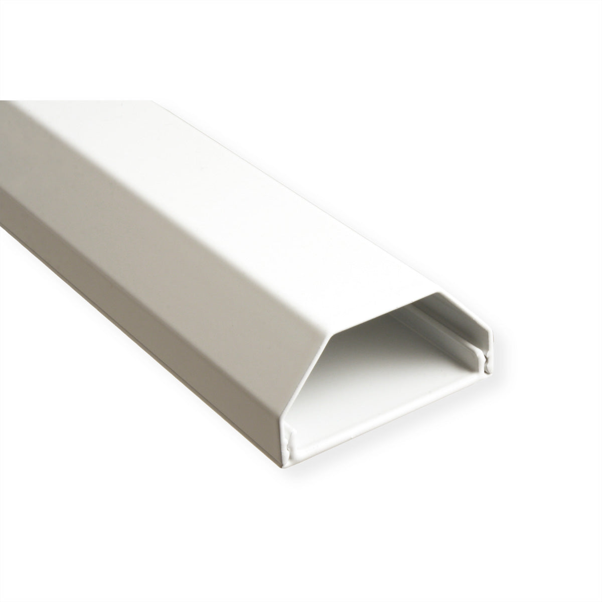 ROLINE Wandkanal – 50×26 mm – 1,1 m – Aluminium – Weiss, Schraubbefestigung