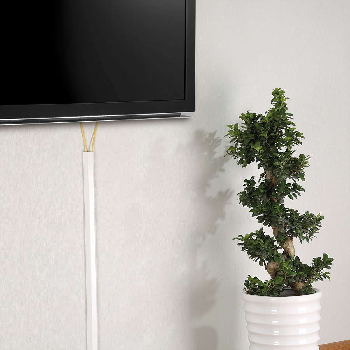 ROLINE Wandkanal – 50×26 mm – 1,1 m – Aluminium – Weiss, Schraubbefestigung