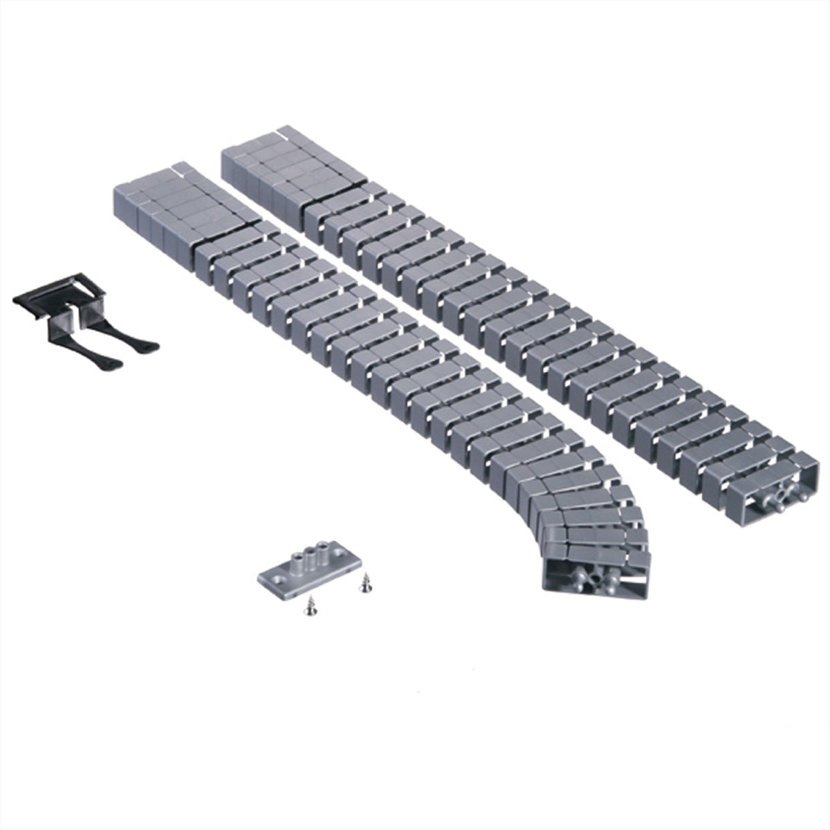 Divers Flex II Kabelschlange – 0,8 m – Polypropylen – Silber, Tischbefestigung